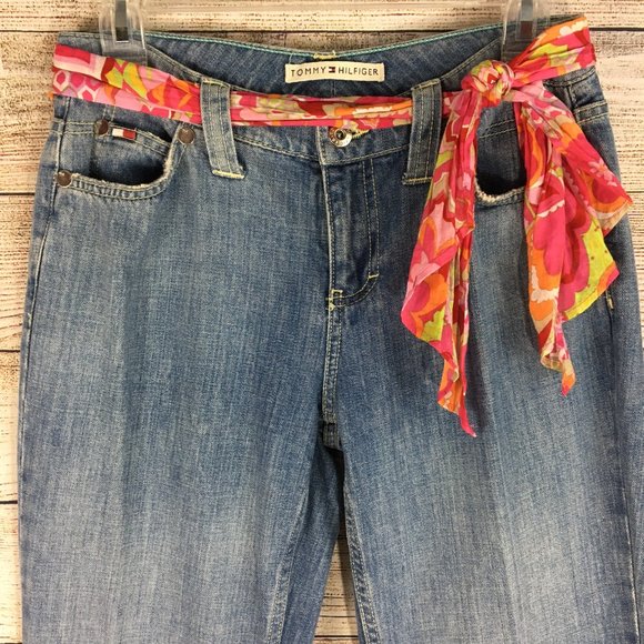 Tommy Hilfiger Jeans Distressed Mid Rise Tie Belt - Picture 2 of 8